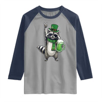 Funny Raccoon Rock On Raglan Shirt St Patricks Day Gift
