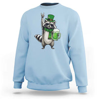 Funny Raccoon Rock On Sweatshirt St Patricks Day Gift