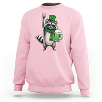 Funny Raccoon Rock On Sweatshirt St Patricks Day Gift