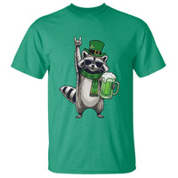 Funny Raccoon Rock On T Shirt St Patricks Day Gift