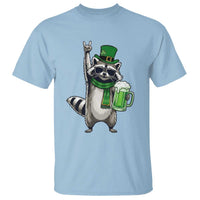 Funny Raccoon Rock On T Shirt St Patricks Day Gift