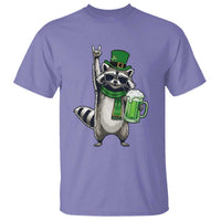 Funny Raccoon Rock On T Shirt St Patricks Day Gift
