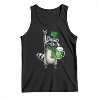 Funny Raccoon Rock On Tank Top St Patricks Day Gift