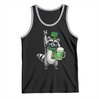 Funny Raccoon Rock On Tank Top St Patricks Day Gift
