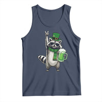 Funny Raccoon Rock On Tank Top St Patricks Day Gift