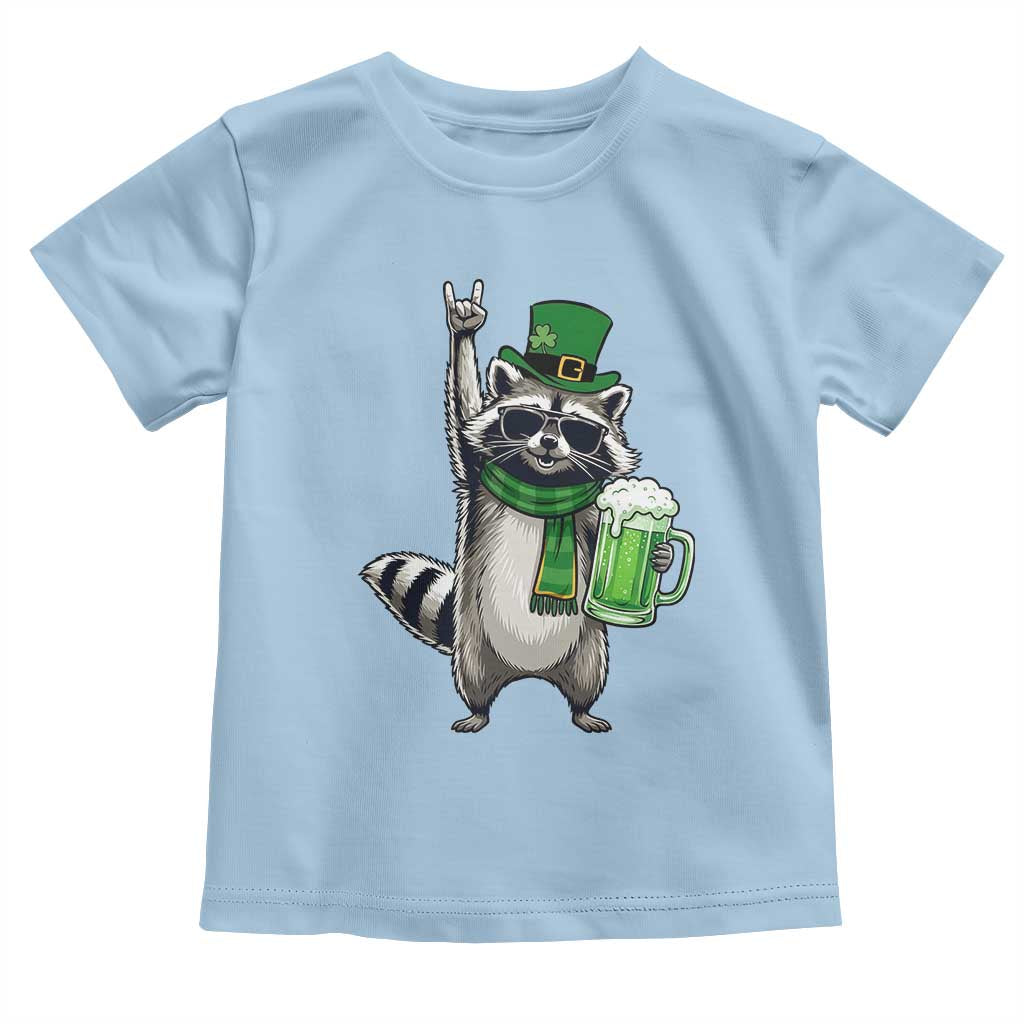 Funny Raccoon Rock On Toddler T Shirt St Patricks Day Gift