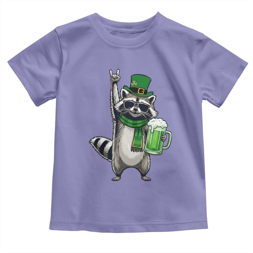 Funny Raccoon Rock On Toddler T Shirt St Patricks Day Gift