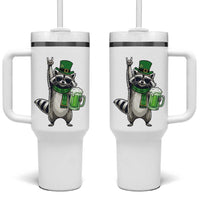 Funny Raccoon Rock On Tumbler With Handle St Patricks Day Gift