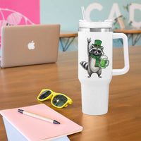 Funny Raccoon Rock On Tumbler With Handle St Patricks Day Gift