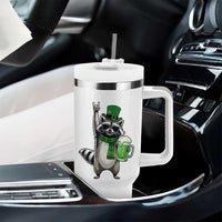 Funny Raccoon Rock On Tumbler With Handle St Patricks Day Gift