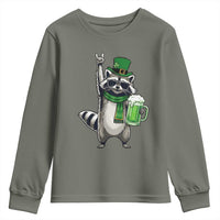 Funny Raccoon Rock On Youth Sweatshirt St Patricks Day Gift