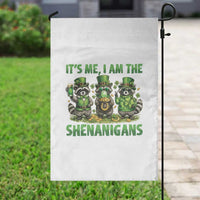 I Am The Shenanigans Garden Flag Funny Irish Raccoon St Patricks Day