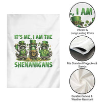 I Am The Shenanigans Garden Flag Funny Irish Raccoon St Patricks Day