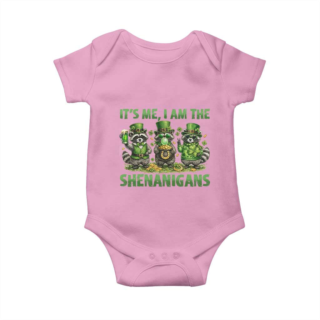 I Am The Shenanigans Baby Onesie Funny Irish Raccoon St Patricks Day
