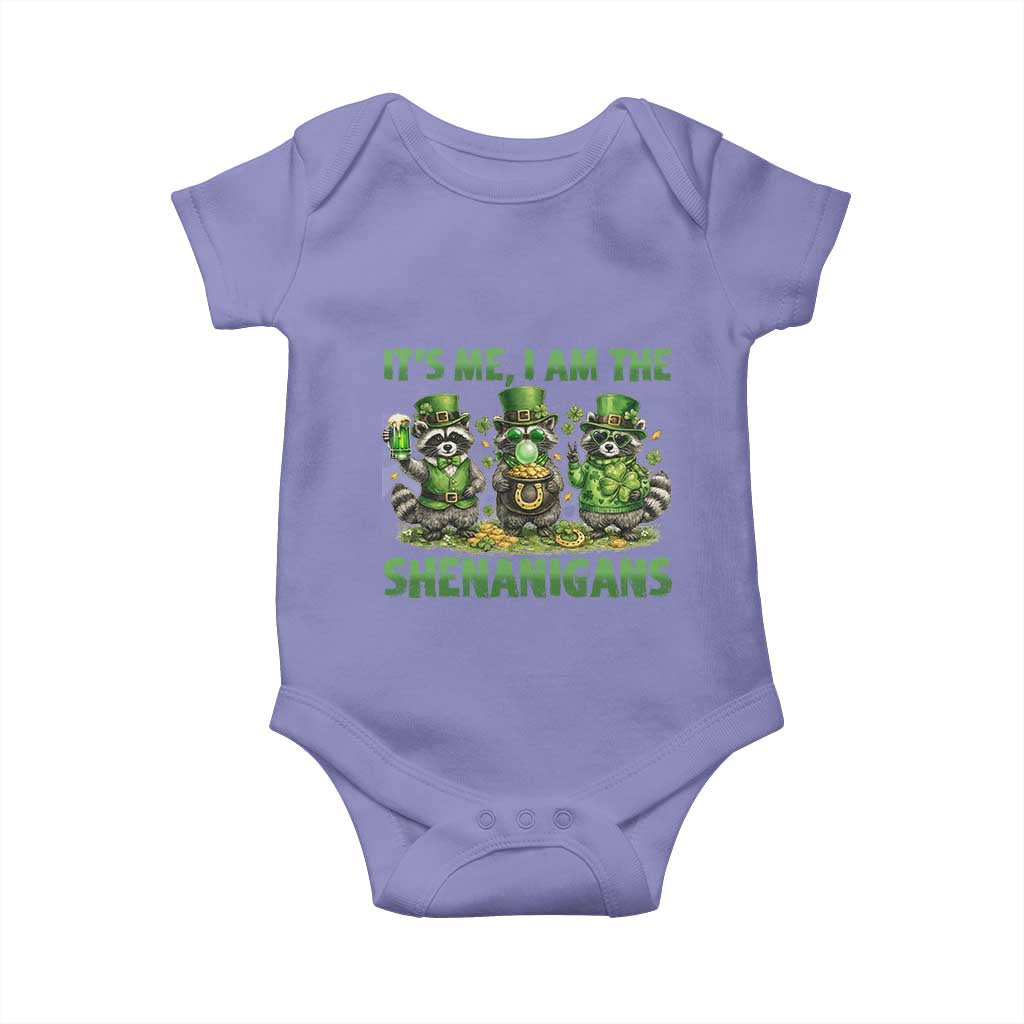 I Am The Shenanigans Baby Onesie Funny Irish Raccoon St Patricks Day