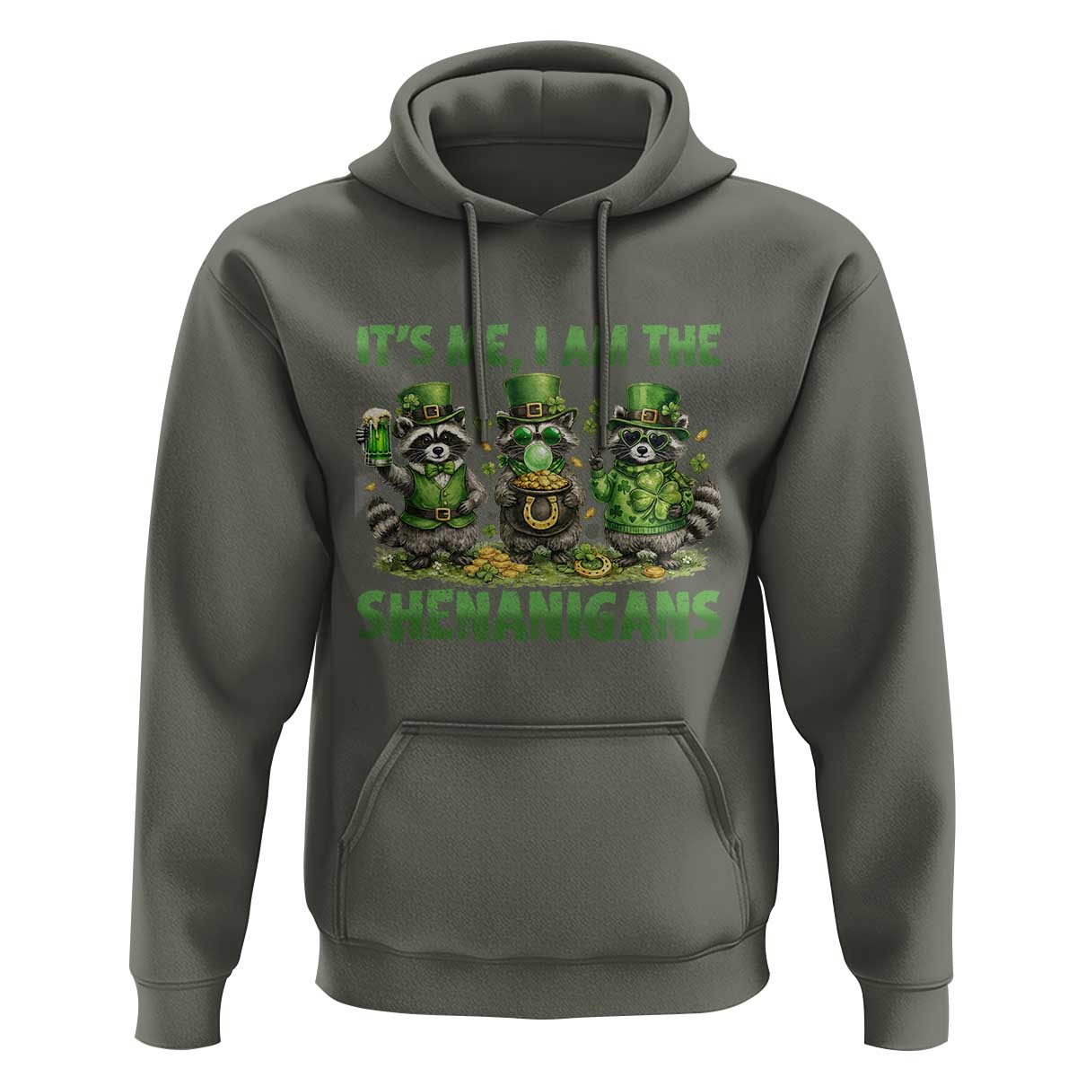 I Am The Shenanigans Hoodie Funny Irish Raccoon St Patricks Day