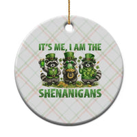 I Am The Shenanigans Ceramic Ornament Funny Irish Raccoon St Patricks Day