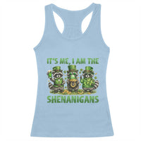 I Am The Shenanigans Racerback Tank Top Funny Irish Raccoon St Patricks Day
