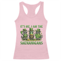 I Am The Shenanigans Racerback Tank Top Funny Irish Raccoon St Patricks Day