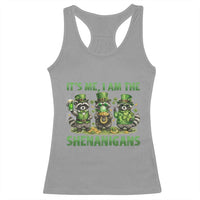 I Am The Shenanigans Racerback Tank Top Funny Irish Raccoon St Patricks Day