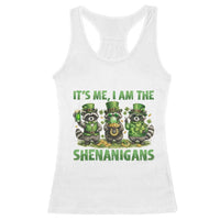 I Am The Shenanigans Racerback Tank Top Funny Irish Raccoon St Patricks Day