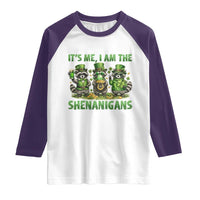 I Am The Shenanigans Raglan Shirt Funny Irish Raccoon St Patricks Day