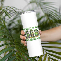 I Am The Shenanigans Skinny Tumbler Funny Irish Raccoon St Patricks Day