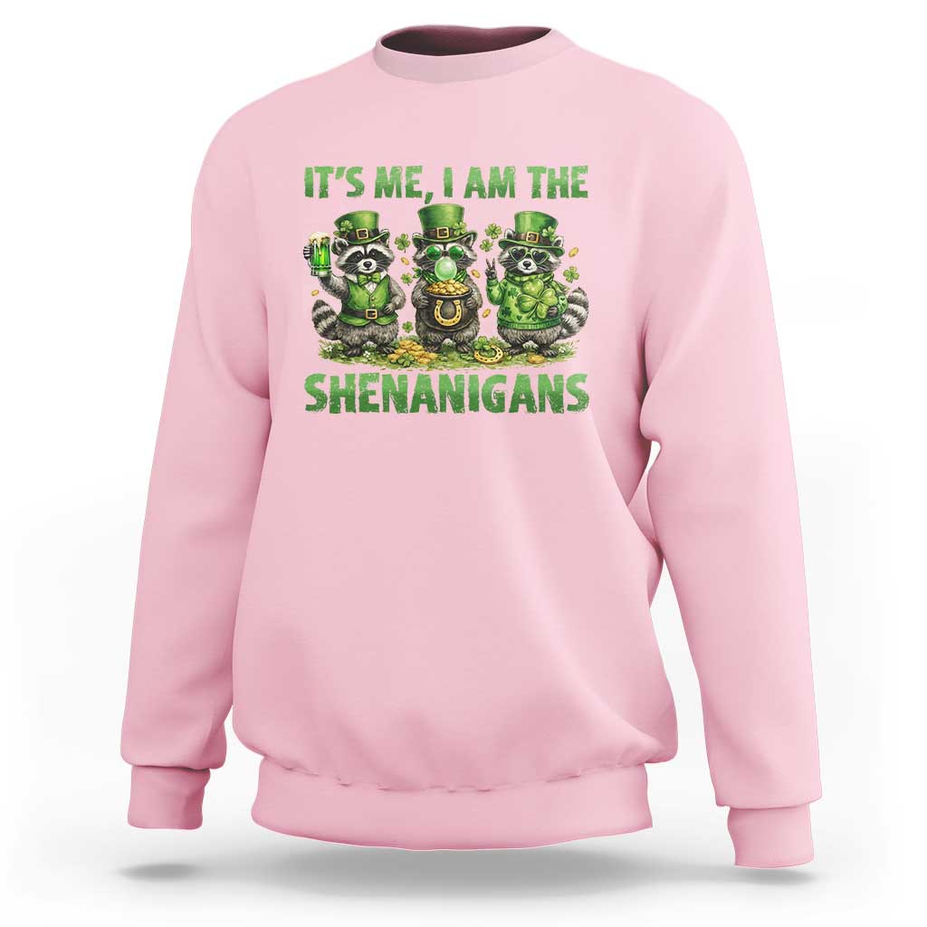 I Am The Shenanigans Sweatshirt Funny Irish Raccoon St Patricks Day