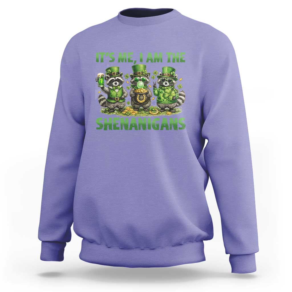 I Am The Shenanigans Sweatshirt Funny Irish Raccoon St Patricks Day
