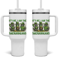 I Am The Shenanigans Tumbler With Handle Funny Irish Raccoon St Patricks Day