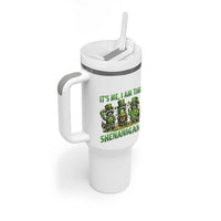 I Am The Shenanigans Tumbler With Handle Funny Irish Raccoon St Patricks Day
