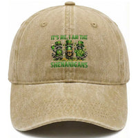 I Am The Shenanigans Washed Cotton Baseball Cap Funny Irish Raccoon St Patricks Day