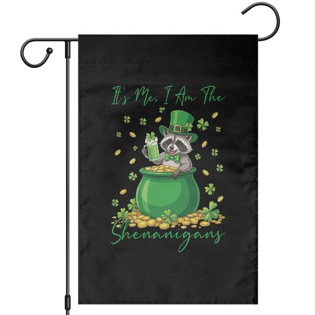 I Am The Shenanigans Garden Flag Funny Irish Raccoon