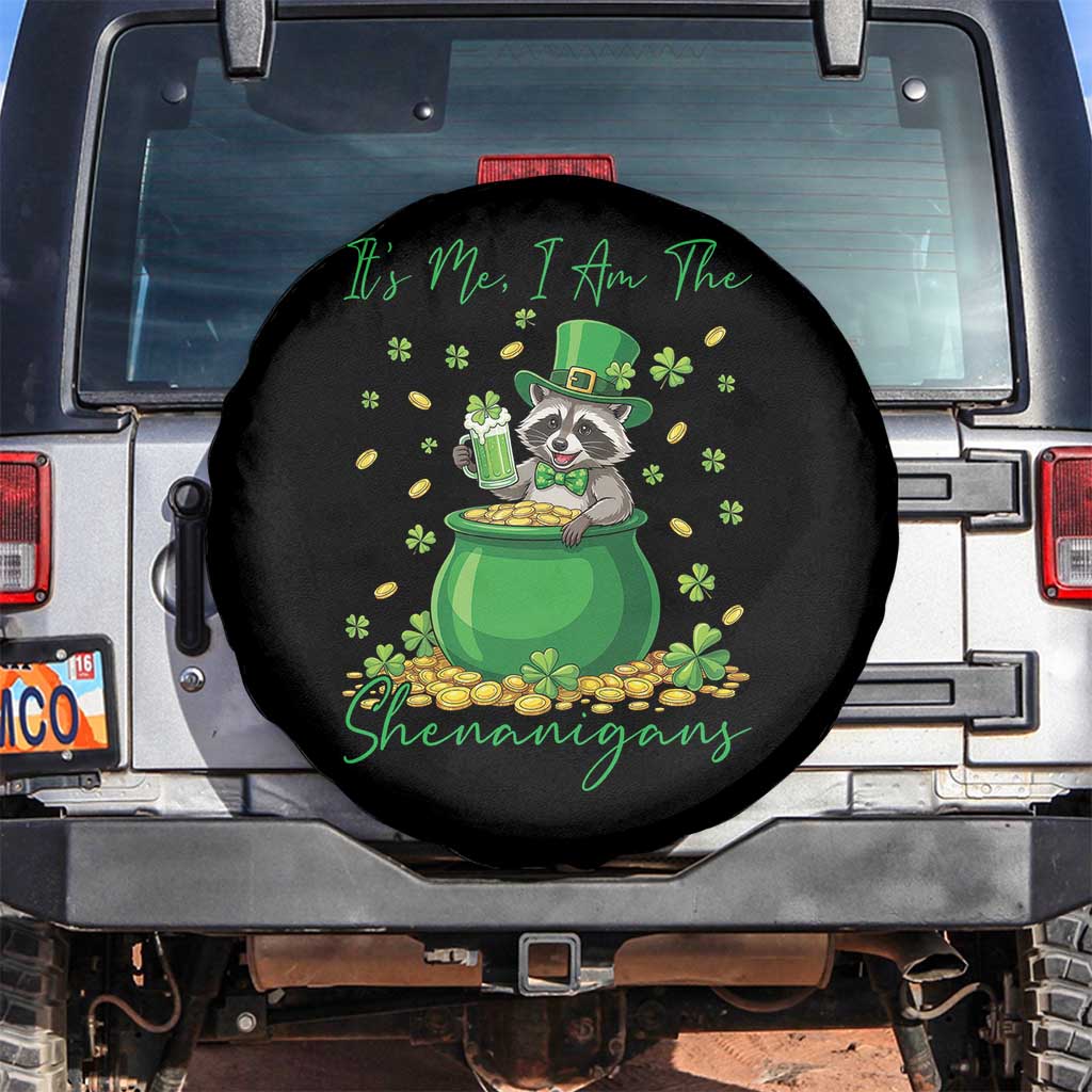 I Am The Shenanigans Spare Tire Cover Funny Irish Raccoon