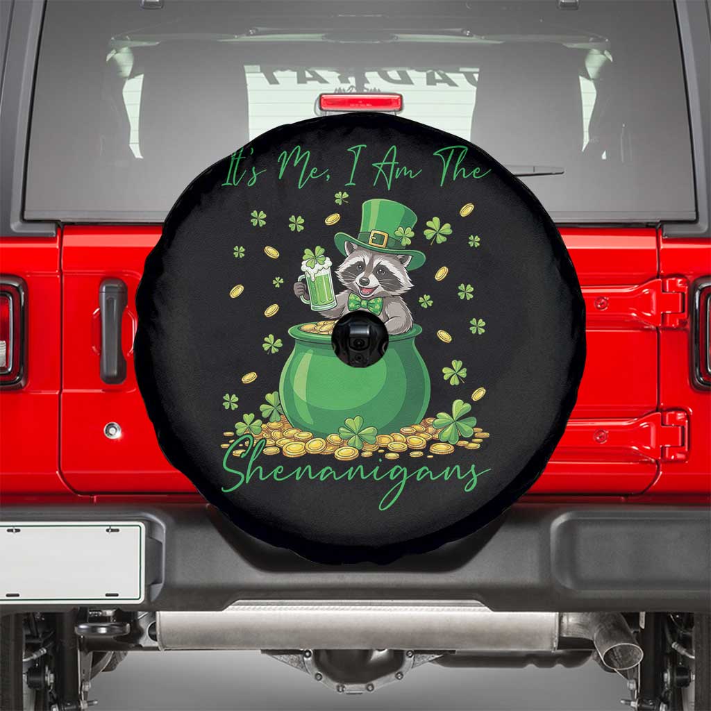 I Am The Shenanigans Spare Tire Cover Funny Irish Raccoon