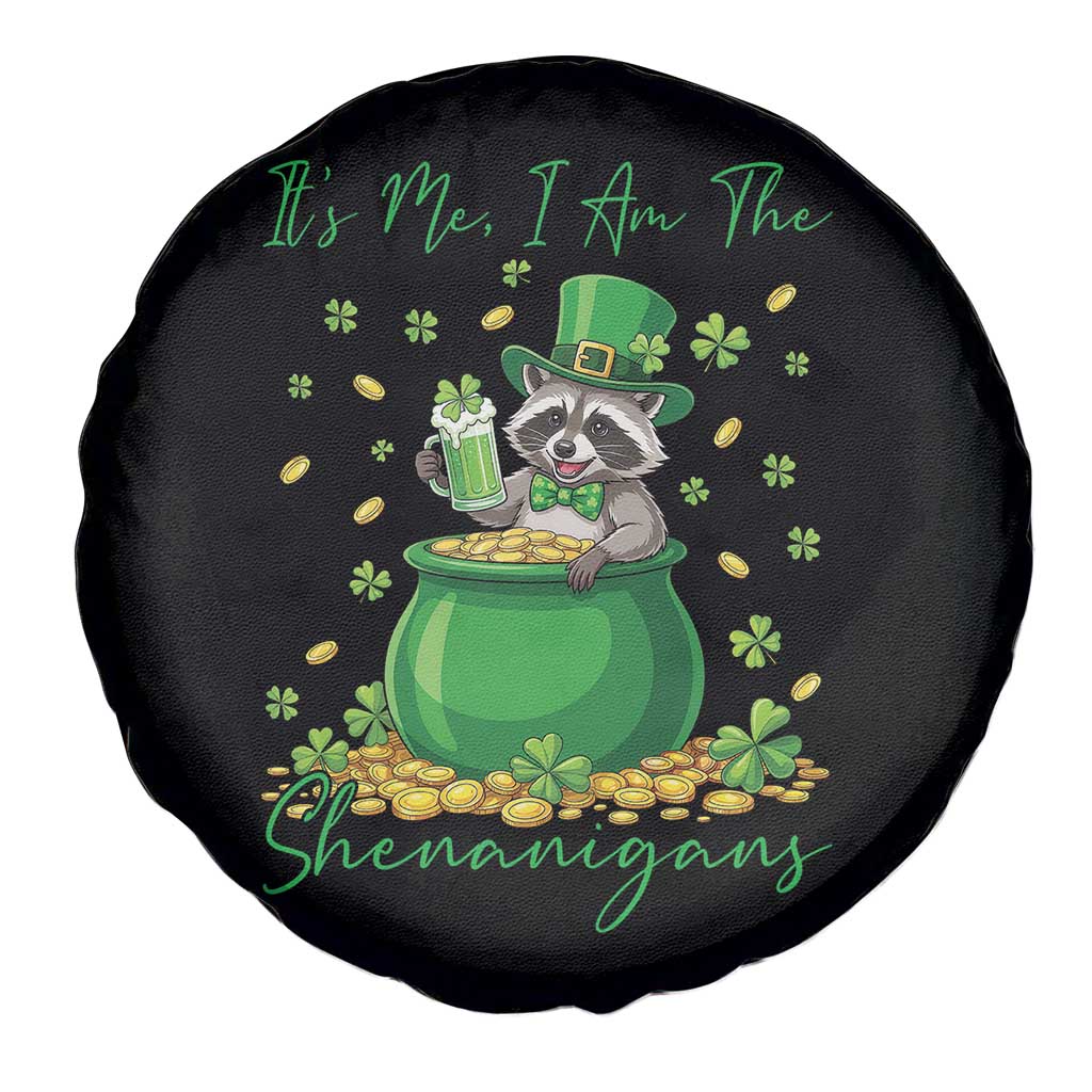 I Am The Shenanigans Spare Tire Cover Funny Irish Raccoon