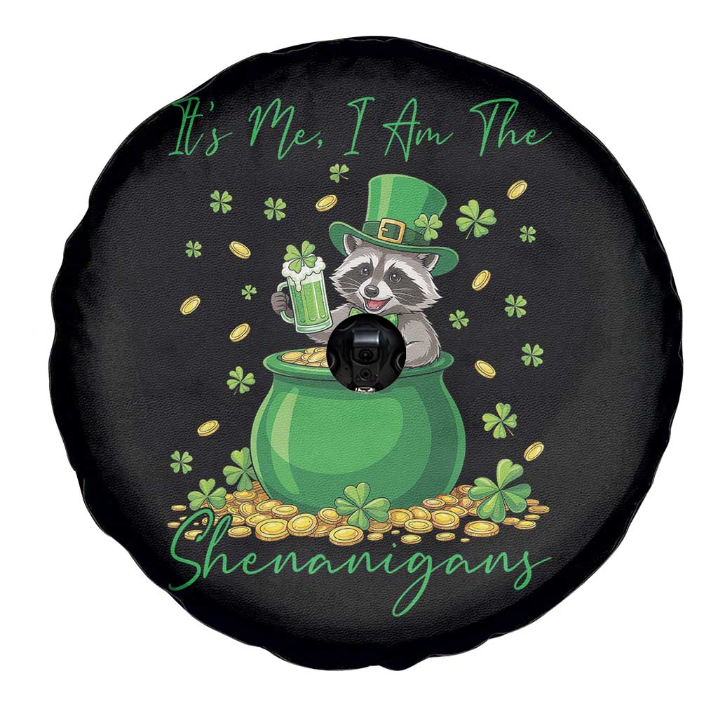 I Am The Shenanigans Spare Tire Cover Funny Irish Raccoon