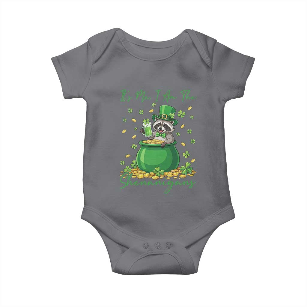 I Am The Shenanigans Baby Onesie Funny Irish Raccoon