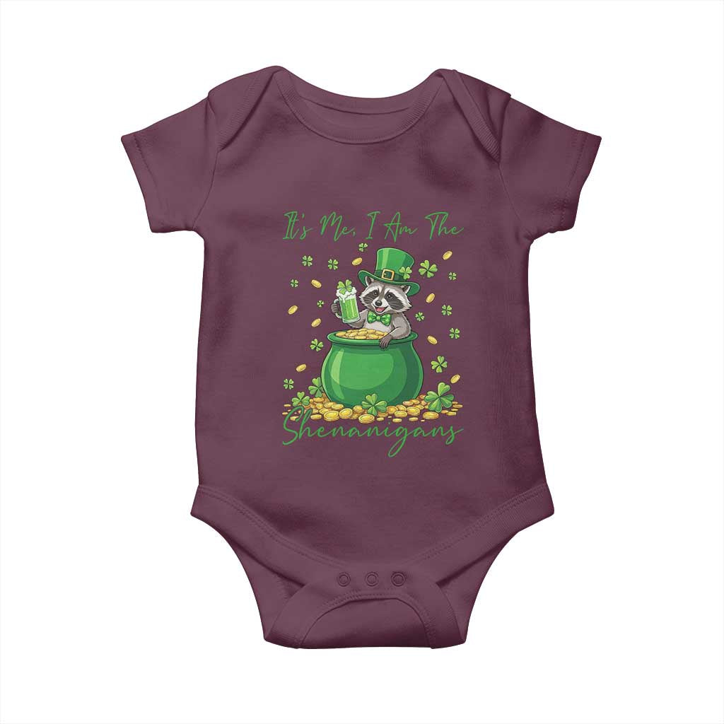 I Am The Shenanigans Baby Onesie Funny Irish Raccoon