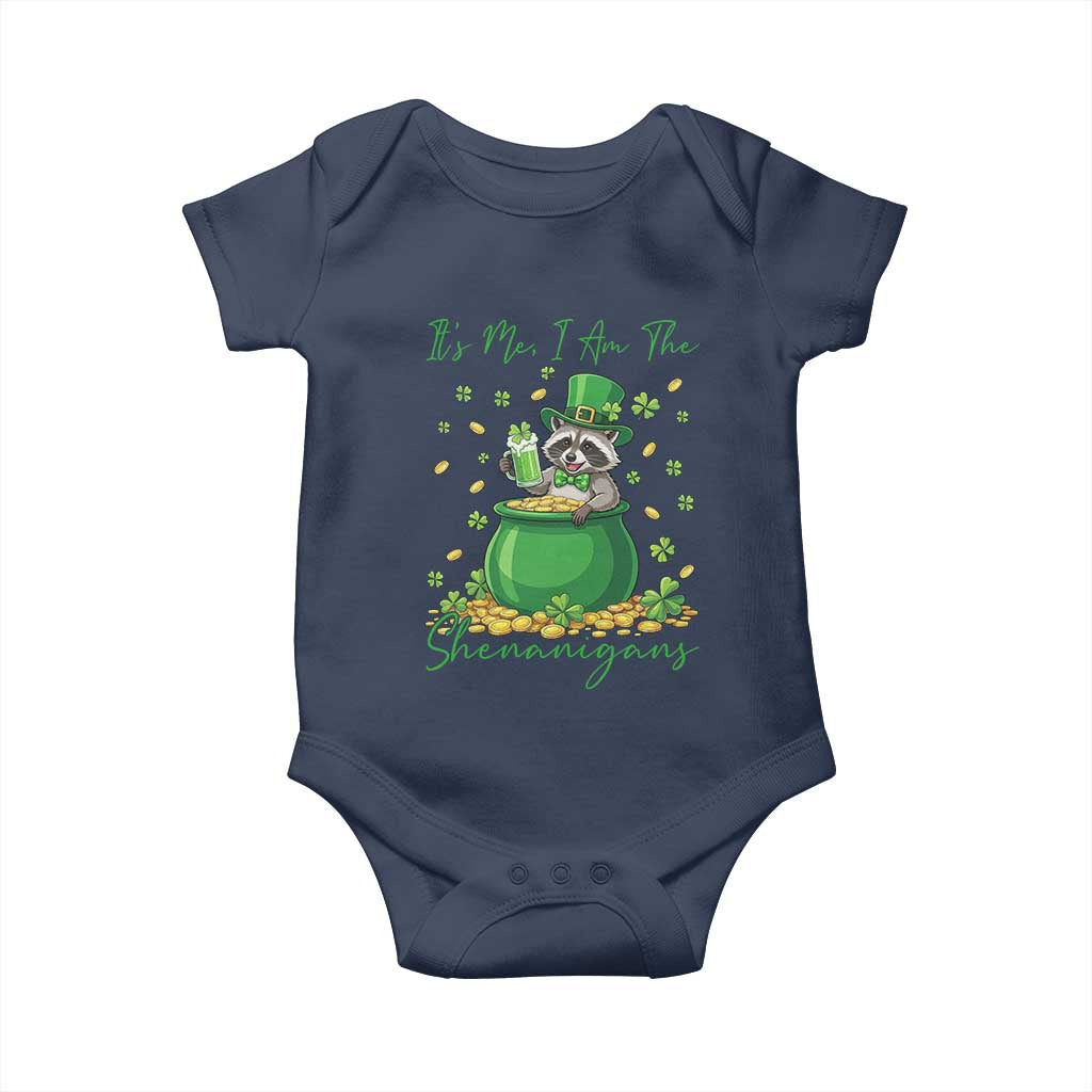 I Am The Shenanigans Baby Onesie Funny Irish Raccoon