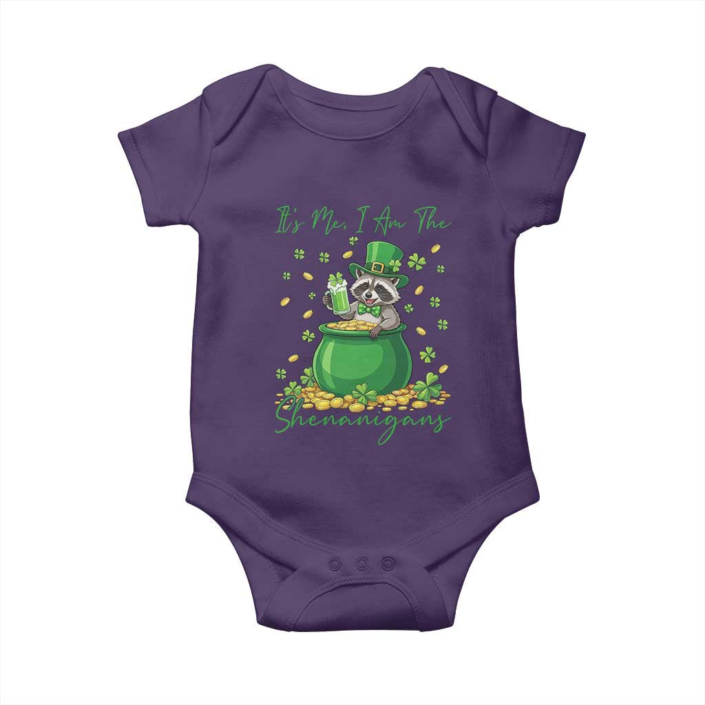 I Am The Shenanigans Baby Onesie Funny Irish Raccoon