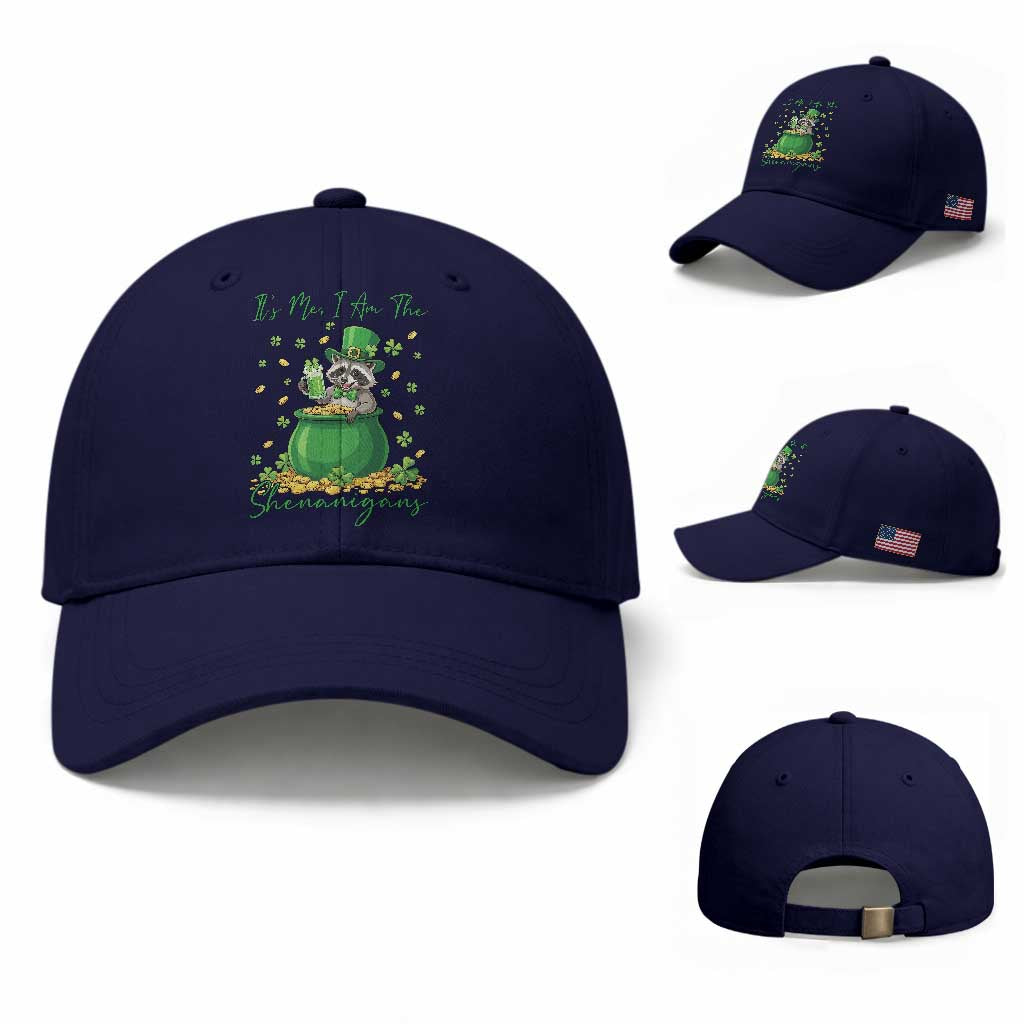 I Am The Shenanigans Baseball Cap Funny Irish Raccoon