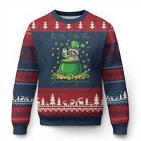 I Am The Shenanigans Ugly Christmas Sweater Funny Irish Raccoon