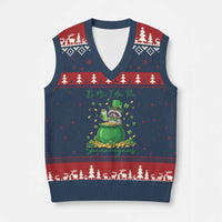 I Am The Shenanigans V-Neck Knit Sweater Vest Funny Irish Raccoon
