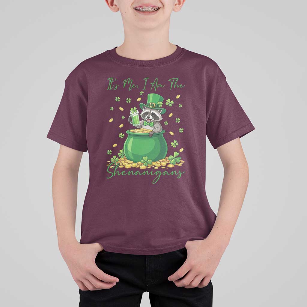 I Am The Shenanigans T Shirt For Kid Funny Irish Raccoon