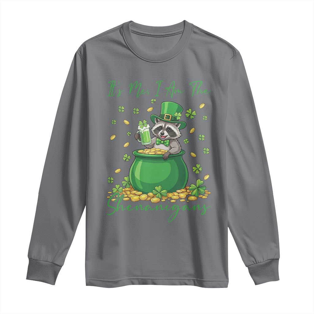 I Am The Shenanigans Long Sleeve Shirt Funny Irish Raccoon
