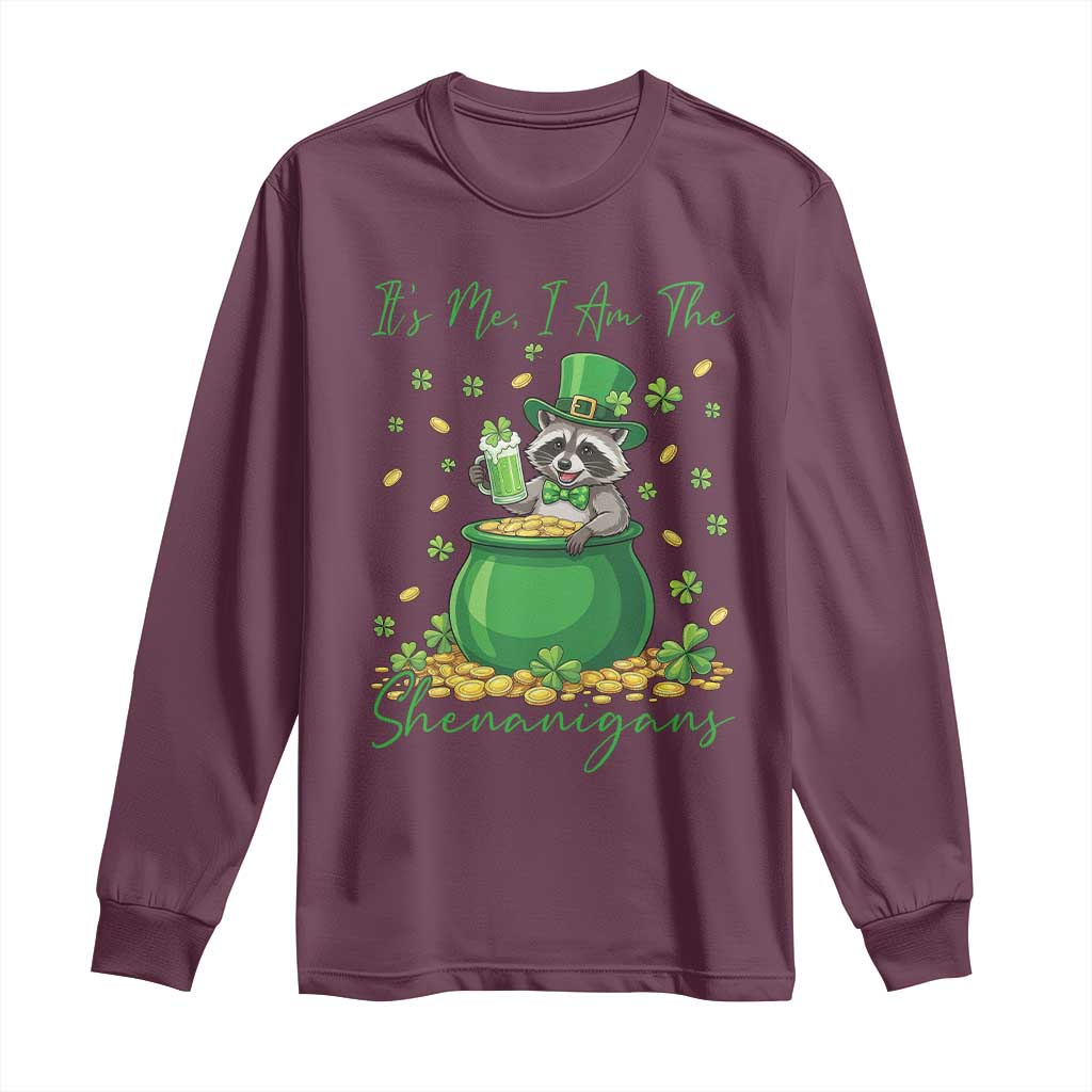 I Am The Shenanigans Long Sleeve Shirt Funny Irish Raccoon