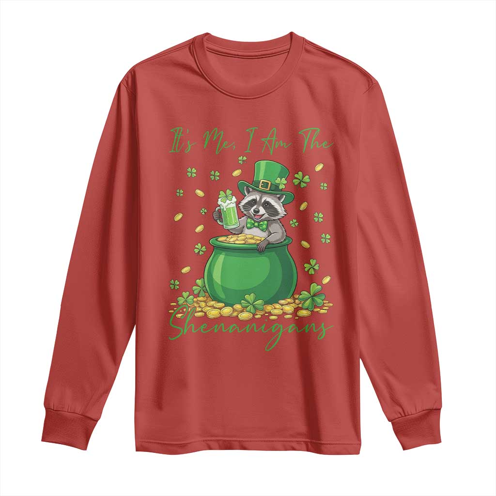 I Am The Shenanigans Long Sleeve Shirt Funny Irish Raccoon