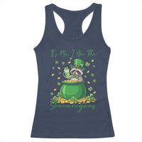 I Am The Shenanigans Racerback Tank Top Funny Irish Raccoon