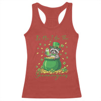 I Am The Shenanigans Racerback Tank Top Funny Irish Raccoon
